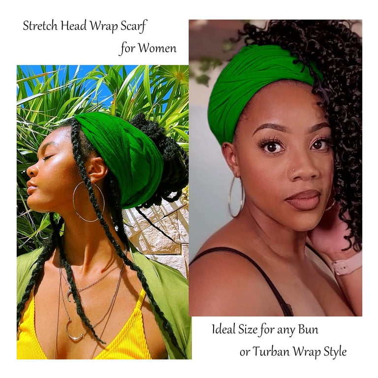 Soft Stretchy Headwrap for Locs Braids, Breathable Polyester Scarf Amazon.com: Harewom Hair Wrap for Black Women with Natural  main image 3