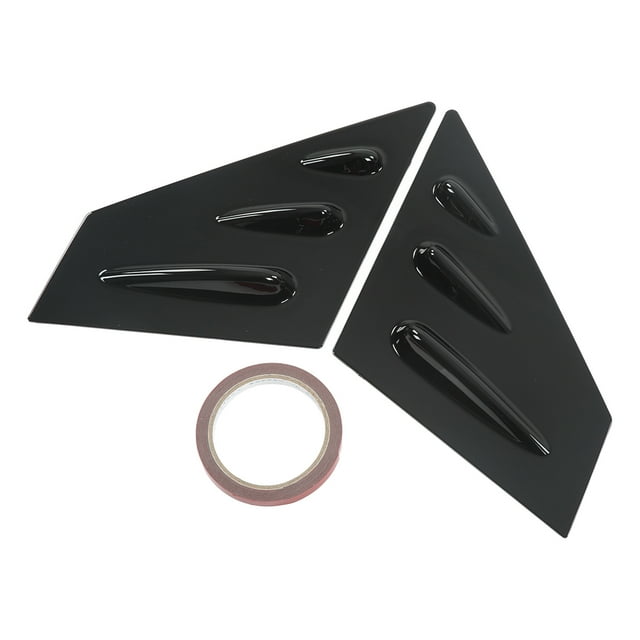 2 piezas de repuesto para alerón lateral de espejo retrovisor y rejilla de ventilación para Subaru WRX STI 2015-2021 Negro