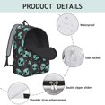 thumbnail image 4 of Alien and Star Black Pattern Backpack for School, Cute School Bag with Adjustable Shoulder Straps and Padded Back, 15.7"x11.8"x5.5", 4 of 5