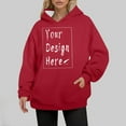 thumbnail image 3 of 2024 Women's Hooded Long Sleeved Solid Color Hoodie Womens Ling Hoodies Snap down Sweatshirt Women Pullover Hoodie Women plus Sweaters Women Sleep Hoodie Women Holiday Sweatshirt Women Sweaters Cover, 3 of 8