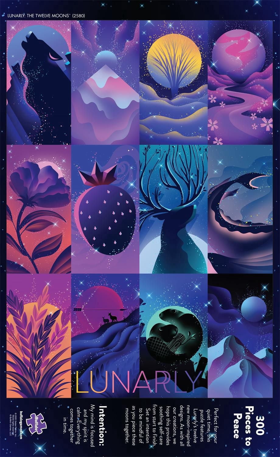 Buffalo Games - Le puzzle Lunarly - The Twelve Moons - en 300 pièces