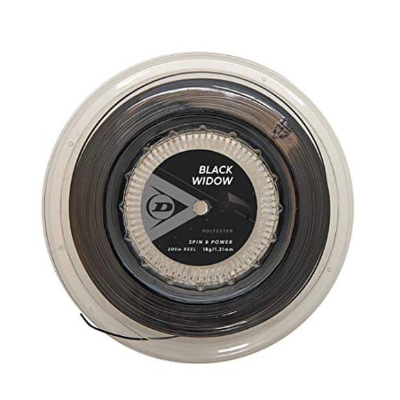 Dunlop Sports Black Widow Tennis String, 18G, 660' Reel