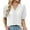 White, variant on LADIGASU Women Casual Boho Top Short Sleeve Summer Round Neck Loose Shirts Lace Casual Solid Blouses