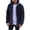 Blue, variant on Casual Men Winter Long Sleeve Pockets Fleece Warm Hooded Loose Plus Size Coat