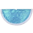 thumbnail image 2 of Northlight 48" Light Blue Iridescent Mesh Glittered Snowflakes Christmas Tree Skirt, 2 of 3