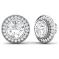 thumbnail image 2 of Mooneye 3.35 Carat Round Moissanite Diamond 925 Sterling Silver Solitaire Women Stud Gift Earrings, 2 of 4