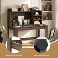 thumbnail image 5 of 42.5" Computer Desk with Hutch & Power Outlets, Study Desk Writing Desk for Home Office,Oak, 5 of 9