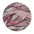 thumbnail image 4 of Orinice Lines Curves Fine Foliage Lace Round Table Cover Stain Resistant Washable Indoor Outdoor Tablecloth Kitchen Dining Wedding Parties Picnic Farmhouse 100% Polyester Fiber 31-35, 4 of 8