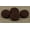 Dark Brown (Pack of 12 Pieces), variant on Dark Brown Round Rayon Fabric Covered Decorative 2 Holes Buttons Sewing Craft - Pack of 12 Pieces