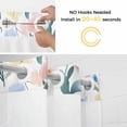 thumbnail image 2 of Spring Floral No Hooks Shower Curtain with Snap-in Liner Colorful Flower Watercolor Rustic Farmhouse Romantic Shower Curtains for Bathroom, Waterproof, Easy Install, Washable 54"x78", 2 of 9