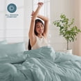 thumbnail image 4 of Bare Home Washed Duvet Cover Set - Ultra-Soft - Premium 1800 Collection - 2 Piece - Twin/Twin XL, Sea Spray, 4 of 9