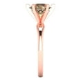 thumbnail image 3 of 2.5 ct Round Cut Yellow Moissanite Solitaire 14K Rose Gold Womens Engagement Ring, 3 of 6