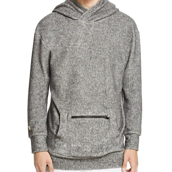 Twenty Mens Fleece Hoodie Sweatshirt, Grey, Large