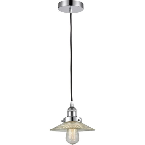 616-1PH-PC-G2 Innovations Lighting Halophane - 1 Light Mini Pendant In Industrial Style-8 Inches Tall and 8.5 Inches Wide-Polished Chrome Finish-Clear