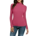 thumbnail image 2 of Pull Col Roulé pour Femmes Couleur Unie Pull Tricoté Manches Longues Col Roulé Beige Taille L(US 8), 2 of 5