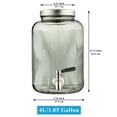 ReaNea Blue Glass Beverage Dispenser 1 Gallon with Lid and Stainless