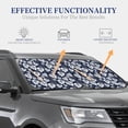 thumbnail image 4 of Xecao White Leaves for Foldable Car Sun Shades (2-Pack) offer sun protection with an easy-fold design for convenient windshield shading., 4 of 7