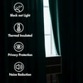 thumbnail image 5 of Homi Drapes Double Pinch Pleated Velvet Curtains Thermal Insulated Room Darkening Drapes for Bedroom/Livingroom Along with 1 Panels,Tiebacks,Hooks (Teal, 40"x84"), 5 of 6