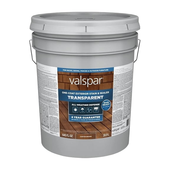 Valspar Stain&Sealer TRNSP CNYN BRN 5G VL1028079-20