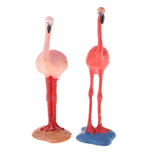 2 uds., Pareja femenina y masculina, grúa de roja, simulación de , modelos realistas para , jardín, accesorios en miniatura, ad Yotijar Decoración de animales