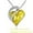 Yellow, variant on Love Heart Crystals Pendant Necklace January To December Silver Plated Birthstone Jewelry for Women Blue Crystal Choker Necklace