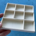 thumbnail image 3 of Norbi Ornaments Wood Tray 8 Grids Wooden Storage Organizer Box Small Wood Drawer Organizer Boxes Jewelry Tray, Display Trays for Christmas Decorations Handmade Wood Chips DIY Accessories, 3 of 7