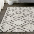 thumbnail image 6 of JONATHAN Y LONDON SHAG 5 x 8 Area Rug, Soller Diamond Trellis - Beige/Dark Gray, SHG103A-5, 6 of 9