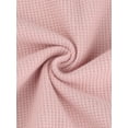 thumbnail image 7 of DARING DIVA Women's  Soft Waffle Cotton Pajamas Long Sleeve with Pants Set XS Pink, 7 of 7