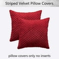 thumbnail image 7 of Holzlrgus Velvet Soft Soild Decorative Pillow Covers for Livingroom/Couch, 2 Packs, 24"x24"(60x60cm), Burgundy, 7 of 7