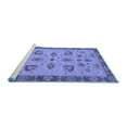 thumbnail image 2 of Ahgly Company Machine Washable Indoor Square Oriental Blue Traditional Area Rugs, 3' Square, 2 of 4
