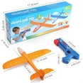 thumbnail image 2 of Growsly Catapult Airplanes Launcher Toy, 2 LED Throwing Foam Gliders with Launchers for 4 5 6 7 8 9 10 11 12 Years Old Kids Boys&Girls, Blue and Orange, 2 of 9