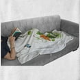 thumbnail image 6 of Letter J Soft Flannel Fleece Blanket, Inspirational Language Items Featured Floral Butterfly Vivid Petals Flouris Nature, Cozy Plush for Indoor and Outdoor Use, 50" x 70", Multicolor, by Ambesonne, 6 of 6
