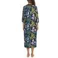 thumbnail image 6 of Sexy Dance Women Nightgown Floral Print Housedress V Neck Robe Homw House Coat Lightweight Sleepwear, 6 of 6