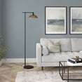 thumbnail image 5 of Evelyn&Zoe Conan 68" Metal Floor Lamp with Metal Shade, Blackened Bronze/Antique Brass, 5 of 8