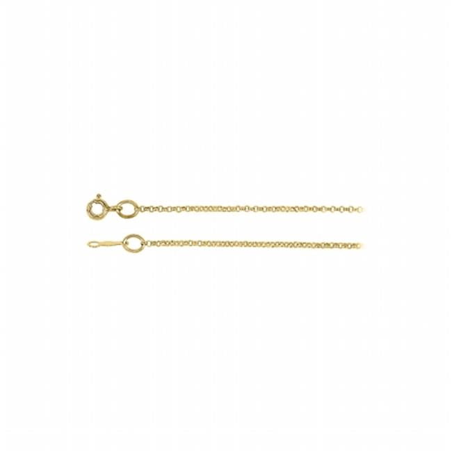 1.5 mm 14K Yellow Gold Solid Rolo Chain 