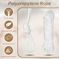 thumbnail image 3 of Uxcell 1/8" Paracord Rope 151ft 7 Strand Camping Rope Braided Polypropylene Ropes Tie-Downs Utility Cord White, 3 of 6