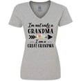 thumbnail image 3 of Inktastic I'm Not Only a Grandma I'm a Great Grandma with Flowers Women's V-Neck T-Shirt, 3 of 5