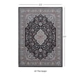 thumbnail image 3 of Contemporary Home Living 2.25' x 3.25' Persian Medallion Area Throw Rug - Black and Cream, 3 of 7