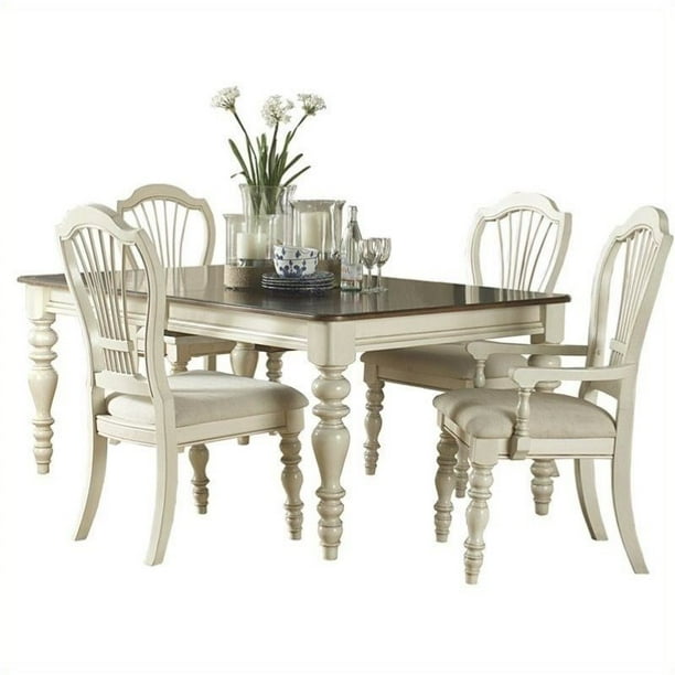 Kingfisher Lane 5 Piece Extendable Dining Set In Old White Walmart Com Walmart Com