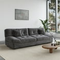 thumbnail image 4 of Sdorens 105" Modern Cloud Sofa,Velvet Couch,3-Seat Sofa for Living Room,Apartment and Small Space,Gray, 4 of 10