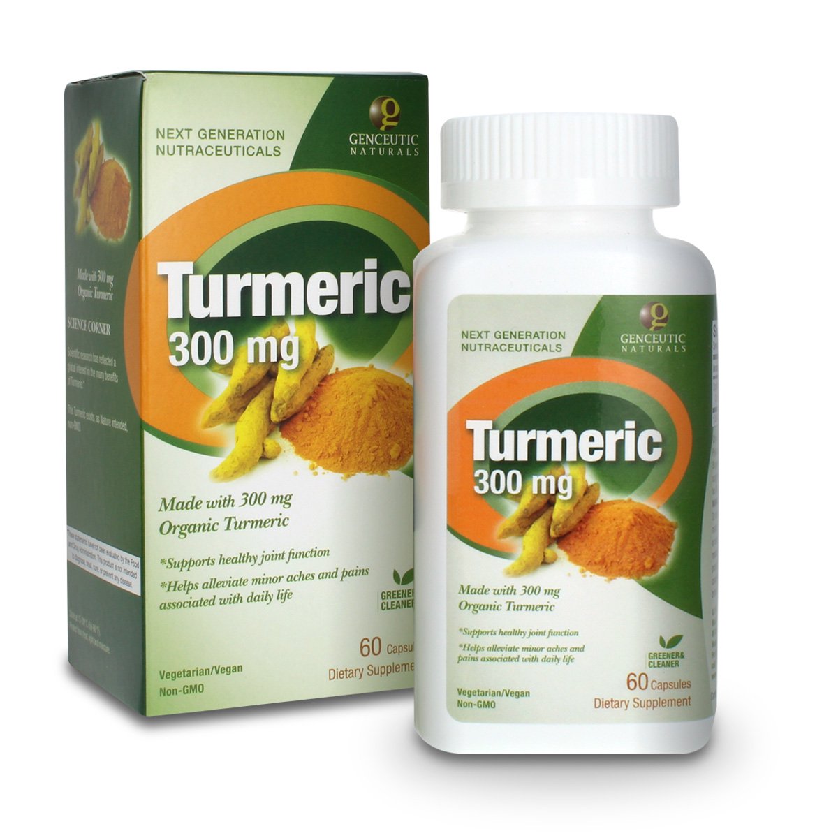 Genceutic Naturals Organic Turmeric - 300 Mg - 60 Capsules