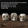 thumbnail image 3 of Halloween Skeleton Decorations Realistic Resin Skull Heads Figurine Ornaments Terror Skull Resin Crafts Gothic Decoration for Home Office Desk, 3 of 8