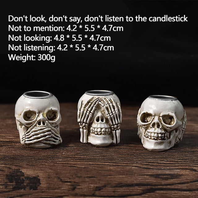 Xihbxyly Calavera de Esqueleto de Halloween, Artesanía de Resina Realista, Material Duradero, Tamaño Compacto, Decoración para El Hogar y El Jardín, Fiesta Temática de Terror, Diseño En Blanco y Negr