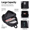 thumbnail image 4 of Disketp Black Mochila Estampada de Gran Capacidad con Lonchera y Estuche, Set de 3 Piezas para Estudiantes, 4 of 7