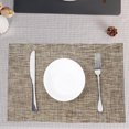 thumbnail image 4 of 6 uds manteles individuales tejidos de pvc antideslizante estera de cena occidental simple y generosa estera de cena occidental, 4 of 5