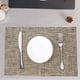 thumbnail image 4 of 6 uds manteles individuales tejidos de pvc antideslizante estera de cena occidental simple y generosa estera de cena occidental, 4 of 5