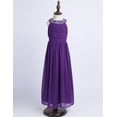 thumbnail image 4 of Alvivi Flower Girls Chiffon Dress Wedding Bridesmaid Maxi Gown Party Prom Costume 4-16, 4 of 7