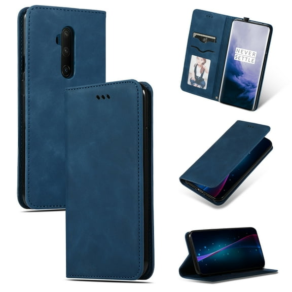 For OnePlus 7T Pro Retro Skin Feel Business Magnetic Horizontal Flip Leather Case