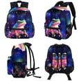 thumbnail image 4 of Starry Sky Frog Cute Adjustable Shoulder Strap Backpack with Large Capacity, Printed Design, Lightweight, 4 of 6