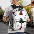 thumbnail image 5 of Yield Buffalo Plaid Christmas Trees Print Backpack for Women Men, Lightweight Casual Travel Daypack, Classic Basic College Backpack, Middle School Bag, 5 of 5